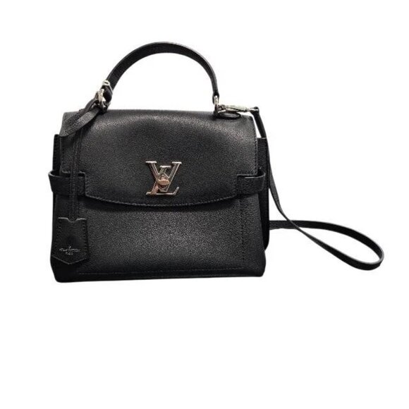 Louis Vuitton Lockme Ever Black Leather Shoulder Bag - Picture 1 of 3